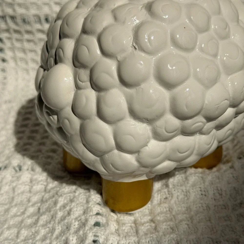 Lamb Coin Bank | Ceramic Sheep Piggy Bank | Baby Nursery Decor